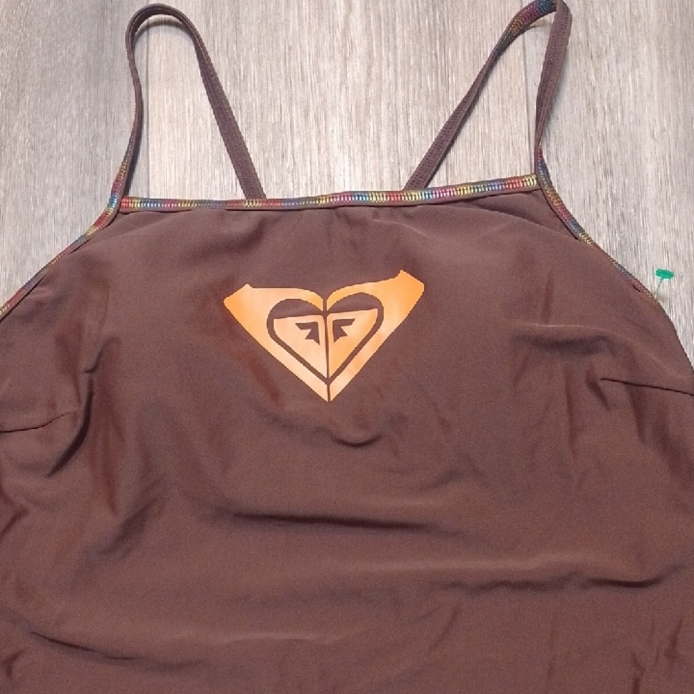 Roxy Brown and Orange Fitted Sleeveless Camisole - Picture 3 of 6